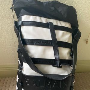 BALMAIN American Flag Leather Men's Backpack